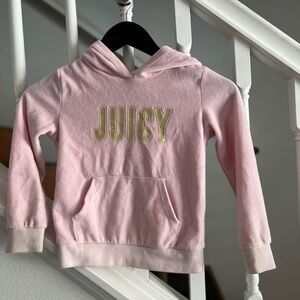Juicy Couture Sweatshirt Kids‎ Size 6 Pink Pullover Hoodie Cozy